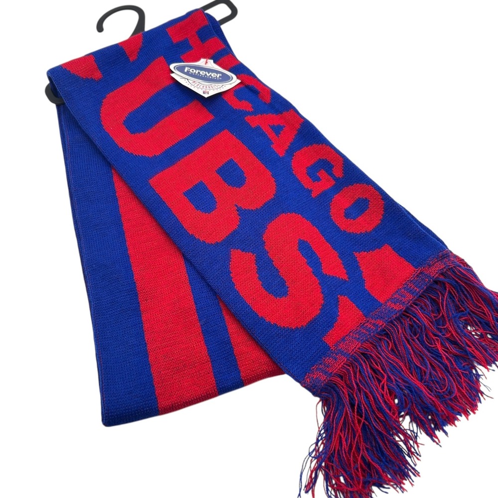 NEW Chicago Cubs Scarf Forever Collectibles MLB Baseball Team‎ Knit Winter